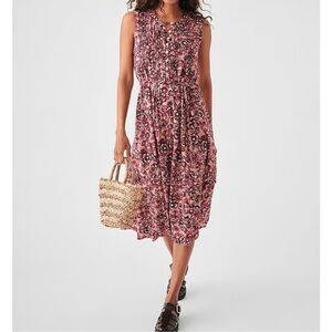 Faherty Isha Midi Dress In Rose Desert Bloom
